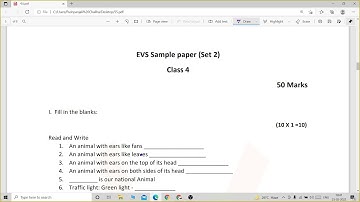 Class 4 EVS Set 2 Sample Question Paper for Final Exam #Live