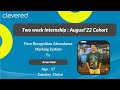 Face Recognition Attendance Marking System |Two week internship : August'22 Cohort | Clevered