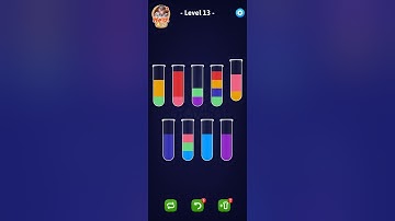 Sort Water Puzzle 8 - Color Liquid Sorting Game  - Levels 1-20  #gaming #short #puzzle