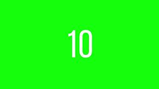 Футаж зелёный фон Линии  Цифры Анимация Footage on a green screen Lines Countdown numbers Animation