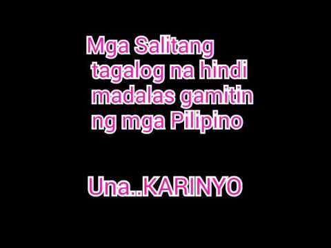 Mga malalalim na salitang tagalog - YouTube