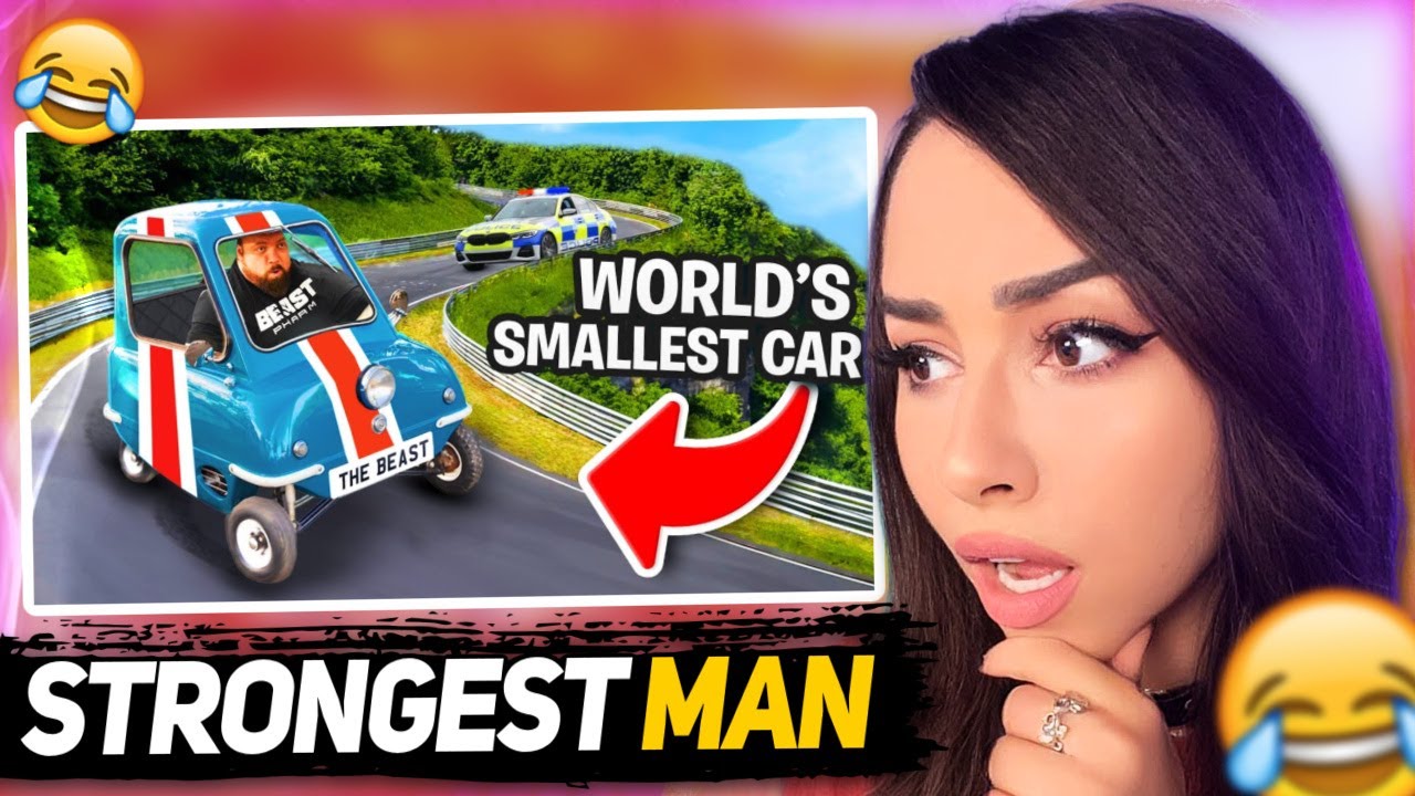 World's Strongest Man Vs World's SMALLEST CAR!!! - Eddie Hall | Bunnymon REACTS