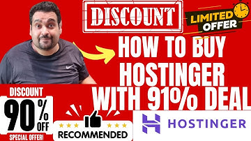 How to Buy Hosting from Hostinger 2025 with a Special 91% Discount Coupon Code 😊