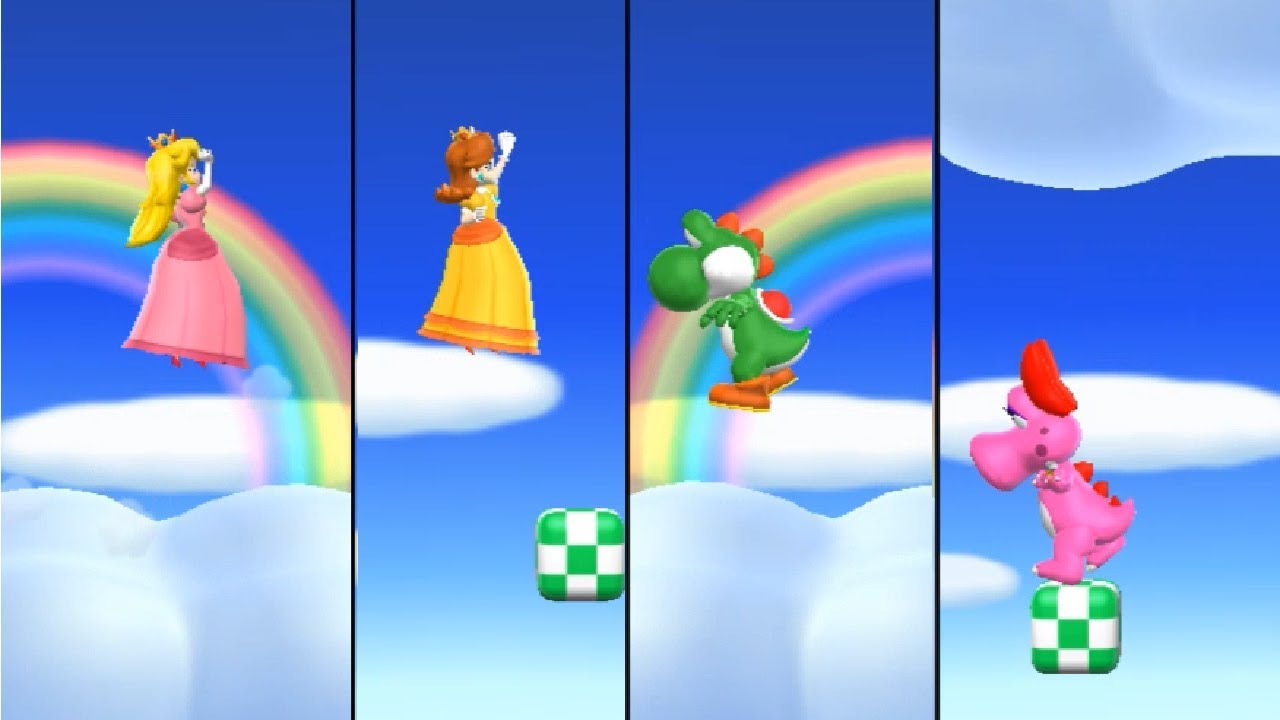 Mario Party 9 Step It Up - Peach vs Daisy, Yoshi, Birdo Master Difficulty | Cartoons Mee