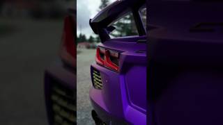 Corvette C8 | Satin Purple Wrap#CorvetteC8 #MattePurple #CarReel #CarsofInstagram #V8#AmericanMuscle