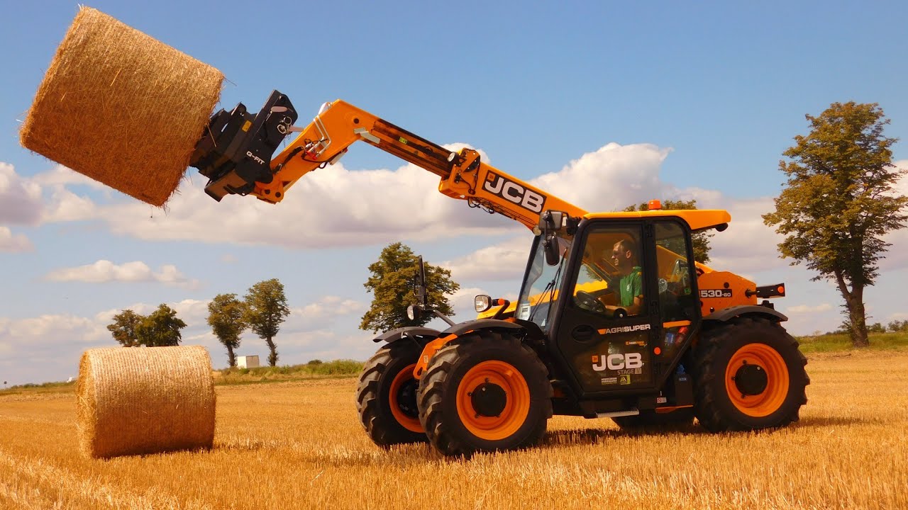 Testy nowej prosto z fabryki ładowarki JCB 530-60 AGRISUPER/zwożenie balotów słomy !!