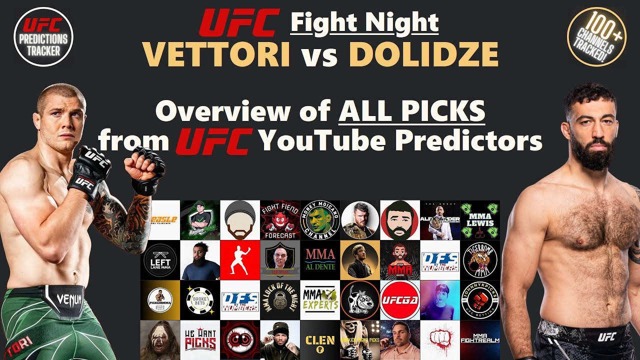 Overview of ALL PREDICTIONS for UFC Fight Night Vettori vs. Dolidze 2 (Vegas 104)