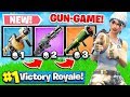 GUN GAME *NEW* MODE in FORTNITE Battle Royale! (Challenge)