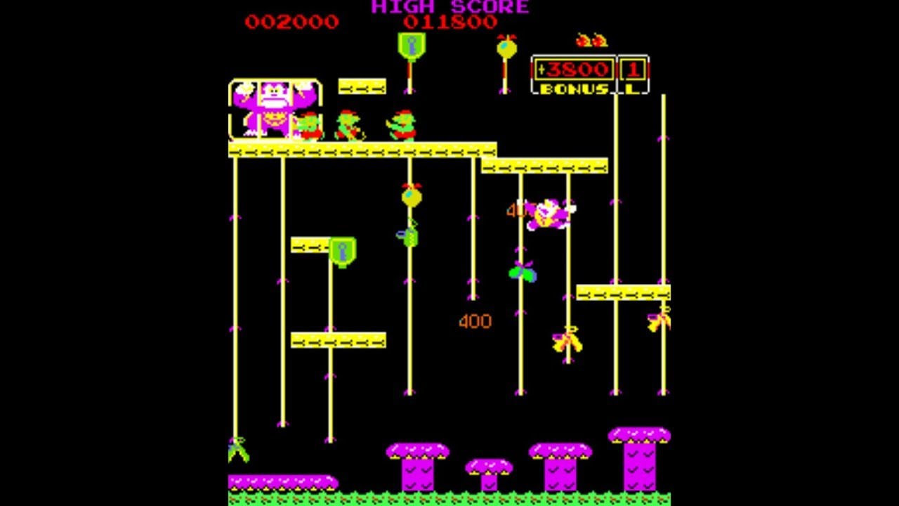 Donkey Kong Jr. [Arcade Longplay] (1982) {Moon Cresta hardware}