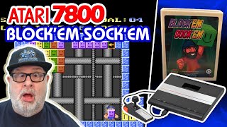 ATARI 7800 Block'em Sock'em! A John Hancock Game! Bonus Game - Mouseline!