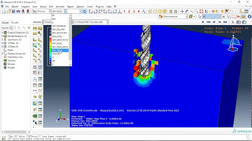 Simulation drilling hole process in concrete by using a rigid drill tool in Abaqus