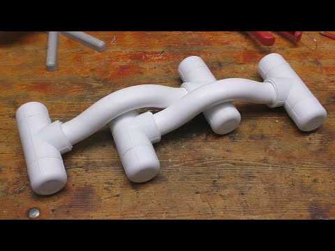 Push up stops made of plastic pipes