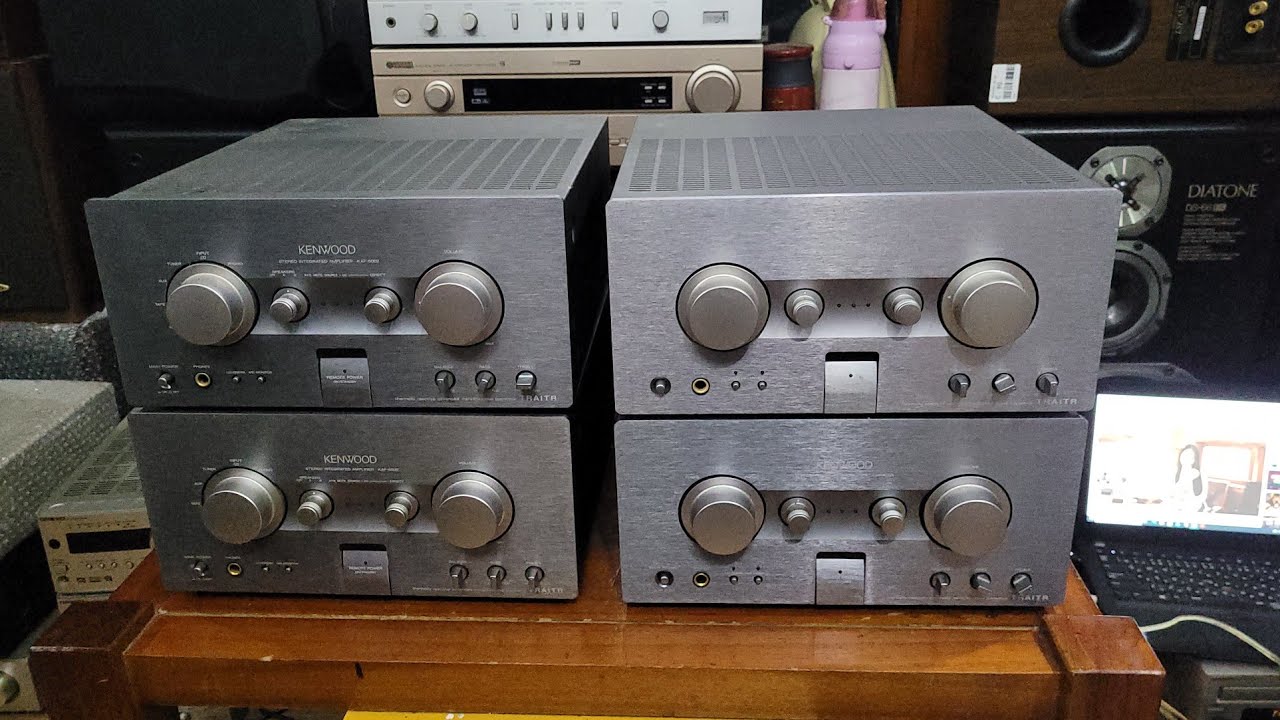 Batch of 4 Kenwood 5002 Amplifiers with Super Powerful Bass