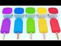 Satisfying Video l How To Make Rainbow Ice Cream Candy with Kinetic Sand Cutting ASMR