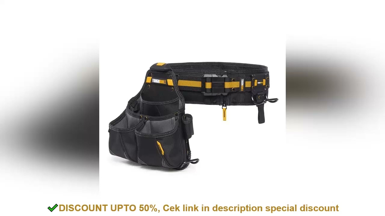 TOUGHBUILT TB-CT-102-3P 3pc Pro Framer Tool Belt Set Waist Pack Belt Hammer Hanging Power Tool Acces
