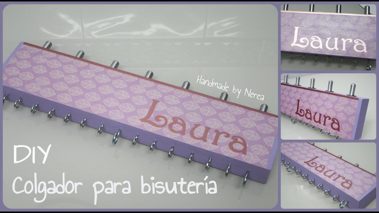 Colgador para bisutería - DIY  (Organizador collares, pulseras y anillos) - Scrap