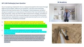 API 1169 Exam Question - Hydrostatic Testing