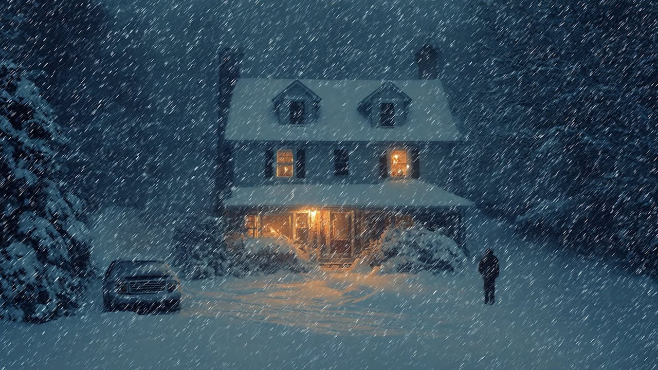 FAST SLEEP 💤 Relieve tension, Heavy winter storm sounds help enhance deep sleep and relaxation