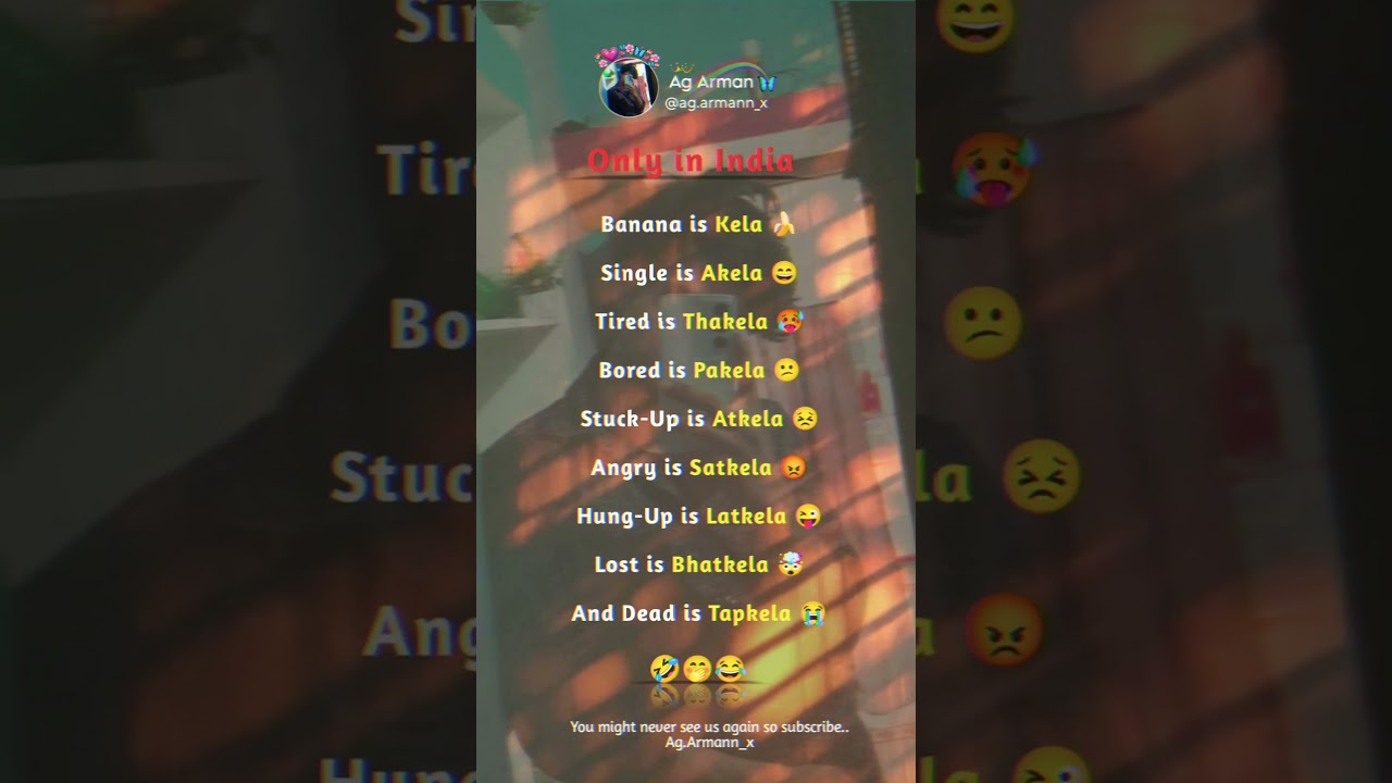 Only in India 🤣 | Banana is Kela, Single is Akela 😂 | Desi English Fun