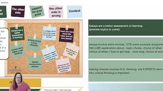 Organizing a persuasive essay with Toulmin model