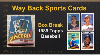 1989 Topps Baseball Cards - Randy Johnson Rookie Card - 36 Pack Box Break - Waybacksportscards