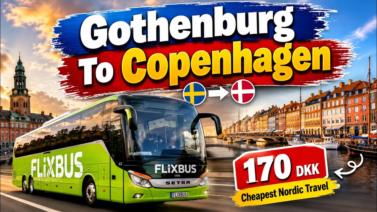 Gothenburg to Copenhagen by FlixBus 🇸🇪 ️🇩🇰 | Cheapest Nordic Travel for ...