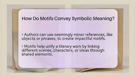 How Do Motifs Convey Symbolic Meaning? - The Prose Path