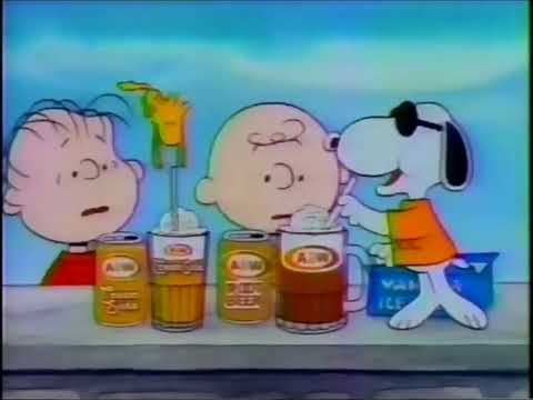 A&W Root Beer & Cream Soda Floats (1991): Peanuts & Joe Cool Limited Edition Soda Cans