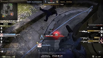 Ninja defuse, epic noscope and 1v3 awp clutch 17HP