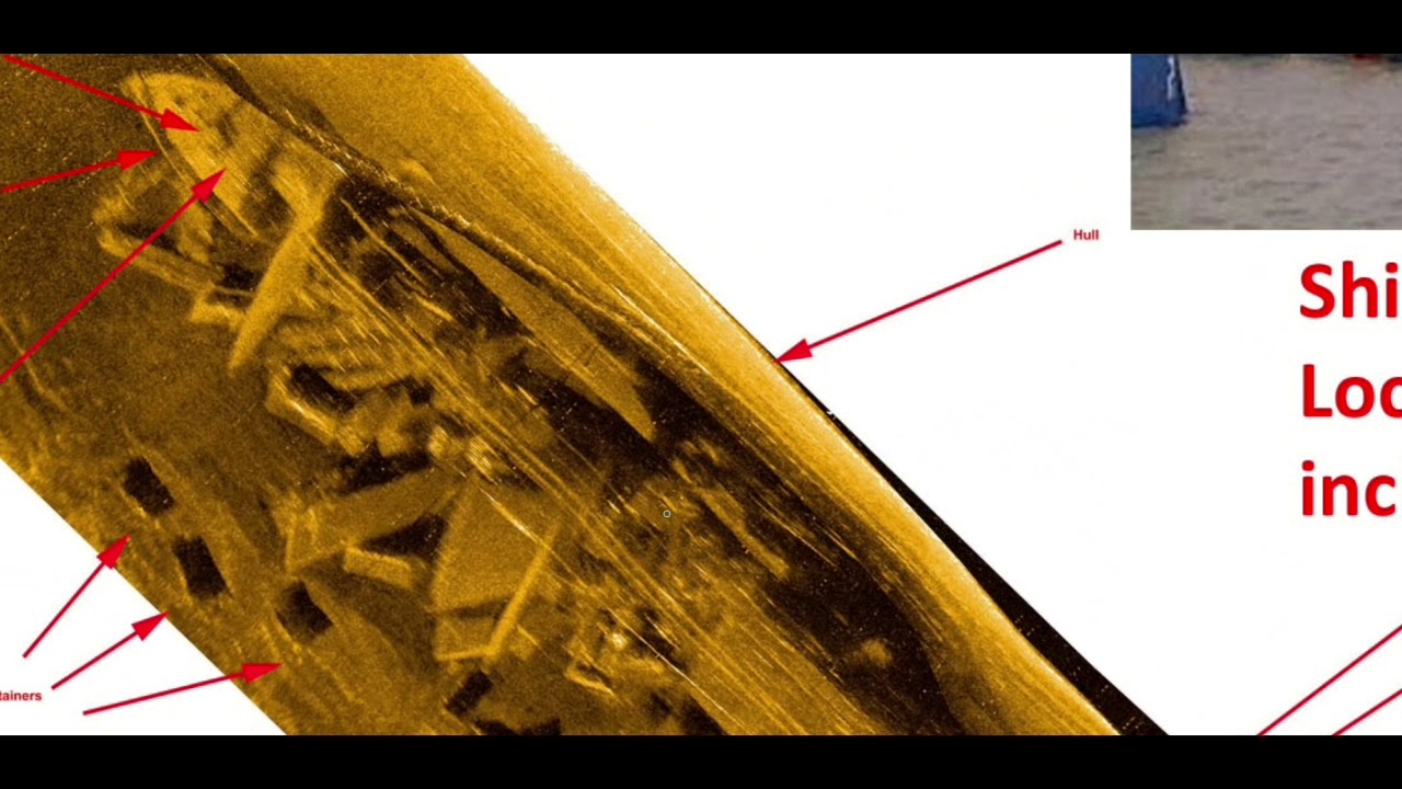Sea Container Scan Example Side-Scan Sonar recording of a Container vessel which sunk near ...