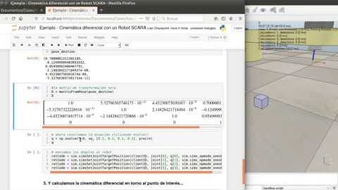 Robótica con Python - Ejercicio de cinemática diferencial con robot SCARA