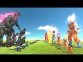 Thermo Evolved Godzilla Vs Goku Power Level Evolution Animal Revolt Battle Simulator 