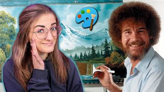 attempting to follow a Bob Ross tutorial in MS Paint...