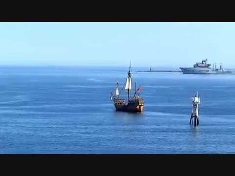 A replica of John Cabot's 'The Matthew' visits Plymouth.