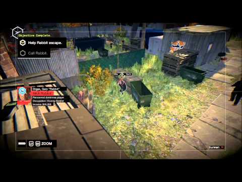 Vídeo: Watch Dogs - Not A Job For Tyrone, Bedbug, Tracker, Proteger Rabbit, Escape