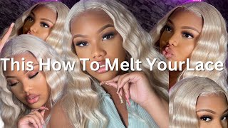 It's Giving Barbie Blonde! Best Melted 613 HD Frontal Wig Install With Crimps Ft. Yolissa Hair