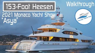 153ft Heesen SuperYacht Walkthrough | Asya  @ 2021 Monaco Yacht Show | Available For Sale Now