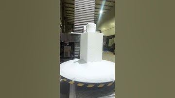 Giant foam bolt carvibg by 5 axis cnc router machine for customer#cncrouter #5axis #foam#sculptures