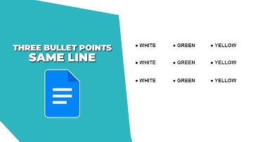 How to add three bullet points on the same line in Google Docs
