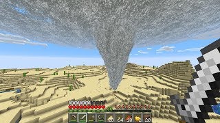 Minecraft But A Tornado Is Chasing Us... (scary)