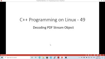 C++ Programming on Linux  PDF Document Process - Decoding Page Content  (Stream Object)