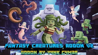 Fantasy Mod Update MCPE 1.20 - Fantasy Creatures Addon V2 | Mod Showcase