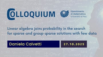Colloquium - Daniela Calvetti: Linear algebra joins probability