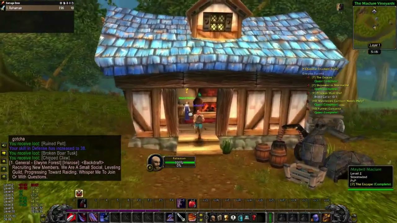 WoW Classic Era - Level 1 to Grand Marshal - Warrior - Episode 2 "New Dawn" (No Commentary)