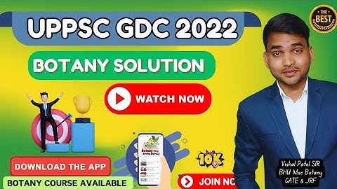2020-22 | UPPSC GDC  Assistant Professor Botany Questions paper Discussion | Botany Course Available