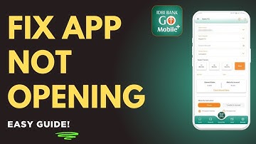 How To Fix IDBI App Not Opening !