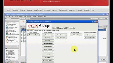 Excel2Sage: How to import Nominal Ledger Journals into Sage 50 from Excel