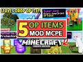 Top 5 OP Loot Mod For Minecraft Pocket Edition | OP Loot Mod Minecraft PE | Top 5 OP items Mod MCPE