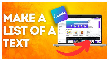 How to make a list of a text in Canva?