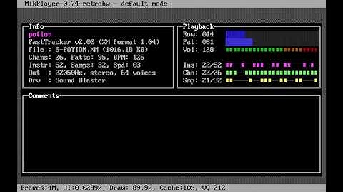 1 hour high quality DOS tracker IDM module files at 22KHz